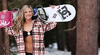 Sport and Fitness: young winter girl on snow