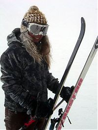 Sport and Fitness: young winter girl on snow