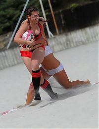 Sport and Fitness: girls playing rugby