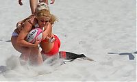 Sport and Fitness: girls playing rugby