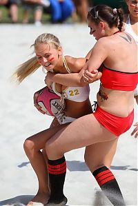 Sport and Fitness: girls playing rugby