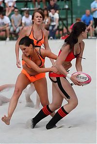 Sport and Fitness: girls playing rugby