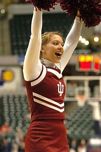 Sport and Fitness: Indiana Hoosiers cheerleader girls