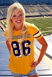 Sport and Fitness: Michigan Wolverines cheerleader girls