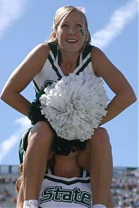 Sport and Fitness: Michigan State University cheerleader girls