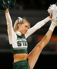 Sport and Fitness: Michigan State University cheerleader girls