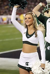 Sport and Fitness: Michigan State University cheerleader girls