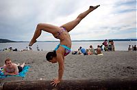 Sport and Fitness: flexible gymnastic girl