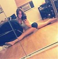 flexible gymnastic girl