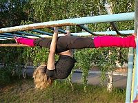 Sport and Fitness: flexible gymnastic girl