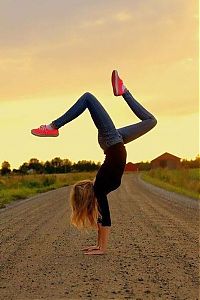 Sport and Fitness: flexible gymnastic girl