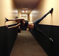 Sport and Fitness: flexible gymnastic girl