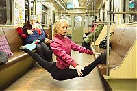 Sport and Fitness: young sport girl in tight yoga pants