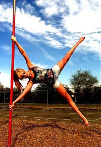 Sport and Fitness: flexible gymnastic girl