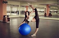 Sport and Fitness: flexible gymnastic girl