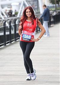 Sport and Fitness: young sport girl in tight yoga pants