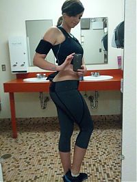 Sport and Fitness: young sport girl in tight yoga pants