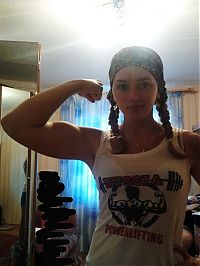 Sport and Fitness: Julia Vins, strong fitness bodybuilding girl