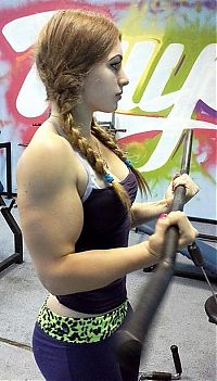 Sport and Fitness: Julia Vins, strong fitness bodybuilding girl