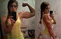 Sport and Fitness: Julia Vins, strong fitness bodybuilding girl