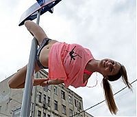 Sport and Fitness: pole dancing in the street