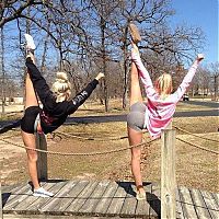 Sport and Fitness: flexible gymnastic girl