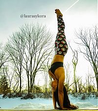 Sport and Fitness: Laura Sykora Kasperzak, girl practicing yoga poses