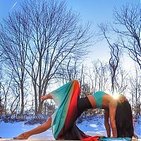 Sport and Fitness: Laura Sykora Kasperzak, girl practicing yoga poses