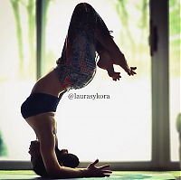 Sport and Fitness: Laura Sykora Kasperzak, girl practicing yoga poses