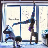 Sport and Fitness: Laura Sykora Kasperzak, girl practicing yoga poses