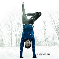 Sport and Fitness: Laura Sykora Kasperzak, girl practicing yoga poses