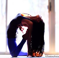 Sport and Fitness: Laura Sykora Kasperzak, girl practicing yoga poses