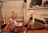 Sport and Fitness: flexible gymnastic girl