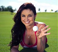 Sport and Fitness: girl playing golf