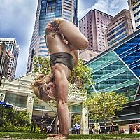Sport and Fitness: Kino MacGregor, girl practicing yoga poses