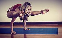 Sport and Fitness: Kino MacGregor, girl practicing yoga poses