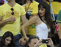 Sport and Fitness: cute football fan girls