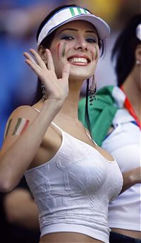 Sport and Fitness: cute football fan girls