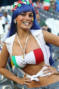 Sport and Fitness: cute football fan girls