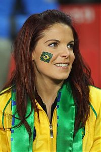 Sport and Fitness: cute football fan girls