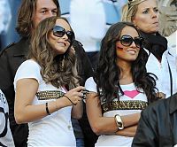 Sport and Fitness: cute football fan girls