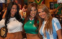 Sport and Fitness: cute football fan girls