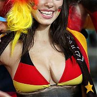 Sport and Fitness: cute football fan girls