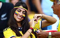 Sport and Fitness: cute football fan girls