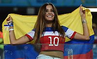 Sport and Fitness: cute football fan girls