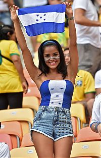 Sport and Fitness: cute football fan girls