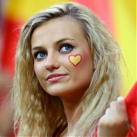 Sport and Fitness: cute football fan girls