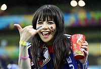 Sport and Fitness: cute football fan girls