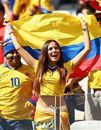 Sport and Fitness: cute football fan girls