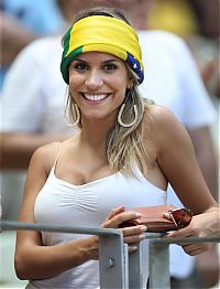 Sport and Fitness: cute football fan girls